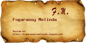 Fogarassy Melinda névjegykártya